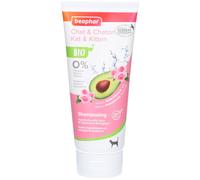 BEAPHAR - Shampoing Éco-certifié pour chat et chaton - Contient de l'Aloe Vera, de l'huile d'Avocat et de la Rose Bio - pH neutre - Sans parabène, sans silicone, sans colorant et sans alcool - 200 ML