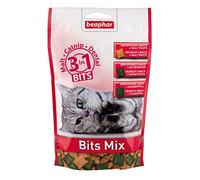 Beaphar Bits Mix - Pour chat - 3 en 1 - Malt - Catnip - Dental - Friandises pour chat - 1 paquet (1 x 150 g)