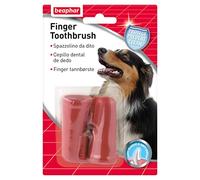 Beaphar Brefar Bea10448 Doigt Brosse à Dents - 2 unités, Rouge