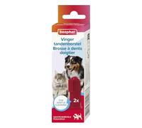 BEAPHAR - Brosse à Dents doigtier pour Chien et Chat - Douce et Souple - Pratique et Facile à Utiliser - Nettoyage Complet, précis et Efficace - Convient à Toutes Les Tailles et Races - 2 unités