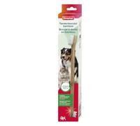 BEAPHAR - BROSSE A DENTS EN BAMBOU - Brosse à doubles extrémités - Différentes longueurs de poils - Protection contre les caries, le tartre et la plaque dentaire - Pour chiens et chats - 1pc