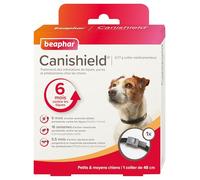 BEAPHAR - CANISHIELD 0,77 g - 1 collier antiparasitaire pour petits et moyens chiens - Substance active : Deltaméthrine - Agit contre les tiques, les puces et les phlébotomes - 48 cm