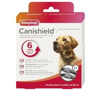 Beaphar - CANISHIELD 1,04 g - Lot de 2 colliers antiparasitaires pour grands chiens - Substance active : Deltaméthrine - Agit contre les tiques, les puces et les phlébotomes - 65 cm