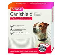 Beaphar Canishield Lot de 2 colliers antiparasitaires Small/Medium 48 cm pour chiens - Anti-puces et anti-tiques