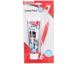 beaphar® Combi-Pack pour chien et chat : dentifrice + brosse à dents Set(S) 1 pc(s)