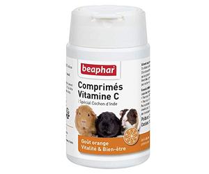 Beaphar - Comprimés de Vitamine C pour Cochon d'Inde - Goût Orange - Apporte vitalité et Bien-être - Répond aux Besoins des cochons d’Inde en Vitamine C - Bonne santé - 100 pièces
