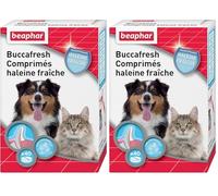 Beaphar - Comprimés haleine fraîche - Combat la Mauvaise haleine du Chien et du Chat - À Base d'extrait Naturel de chlorophylle - Traitement de 2 à 3 semaines - Boîte de 40 comprimés (Lot de 2)