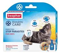 BEAPHAR - DIMETHICARE 6 Pipettes stop parasites pour chiots - Immobilise les puces, les tiques et les poux