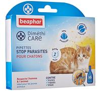 Beaphar - DIMÉTHICARE - Pipettes Stop parasites pour Chaton - Contre puces, tiques et poux - sans Pesticide et sans Insecticide Chimique - Durée 2 Mois - Dès l’âge de 2 Jours - 6 pipettes