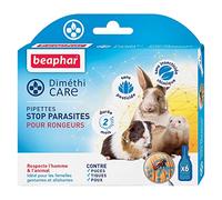 BEAPHAR - DIMÉTHICARE - Pipettes Stop parasites pour rongeurs - Contre puces, tiques et poux (Adultes, œufs et Larves) - sans Pesticide et sans Insecticide Chimique - Durée 2 Mois - 6 pipettes