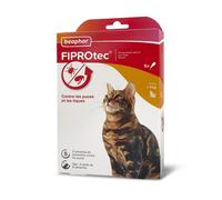 BEAPHAR - FIPROTEC 50 mg - Solution spot-on au Fipronil pour chats (> 1 kg) - 6 pipettes de 0,5 ml