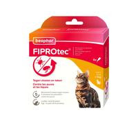 Beaphar Fiprotec 50 mg Solution Spot-on Chats Boîte de 4 Pipettes