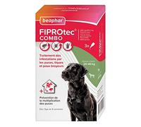Beaphar - FIPROTEC Combo Solution Spot-on pour Grands Chiens (20-40 kg) au Fipronil + (S)-Méthoprène dosés à 268 mg/241,2 MG - Agit Contre puces, tiques et poux broyeurs - 3 pipettes de 2,68 ML