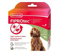 BEAPHAR - FIPROTEC Solution Spot-on pour Grands Chiens (20-40 kg) 268 MG - À Base de Fipronil - Contre Les Puces - Protège Contre Les Infestations par Les Tiques - 4 Pipettes de 2,68 ML