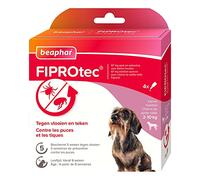 Beaphar - FIPROTEC Solution Spot-on pour Petits Chiens (2-10 kg) 67 MG - À Base de Fipronil - Contre Les Puces - Protège Contre Les Infestations par Les Tiques - 4 Pipettes de 0,67 ML