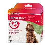 Beaphar Solution antiparasitaire Spot-On Fiprotec pour chien 20-40 kg - 4 pipettes de 2,68 ml
