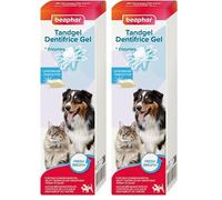 BEAPHAR - Gel dentifrice pour chien et chat - Nettoyage des dents sans brossage ni rinçage - Combat la plaque dentaire, la formation de tartre et la mauvaise haleine - Goût foie - Tube 100 g