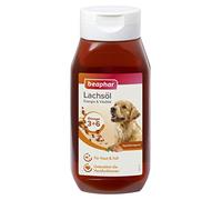 BEAPHAR - Huile de Saumon pour Chiens et Chats - Énergie et vitalité - Idéal pour Un régime Barf - Soutient Le cœur, la Peau et Le Pelage - avec oméga 3 et oméga 6 - Bonbon Quotidien de vitamines