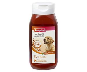 BEAPHAR - Huile de Saumon pour Chiens et Chats - Énergie et vitalité - Idéal pour Un régime Barf - Soutient Le cœur, la Peau et Le Pelage - avec oméga 3 et oméga 6 - Bonbon Quotidien de vitamines