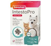 BEAPHAR - IntestoPro - Comprimés pour améliorer la consistance des selles - Favorise la Digestion - Ingrédient Actif d'origine Naturelle - pour Chats et Petits Chiens (1 - 15 kg) - 20 comprimés
