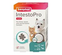 Beaphar IntestoPro Régulateur intestinal pour Petits Chiens et Chats - 20 comprimés
