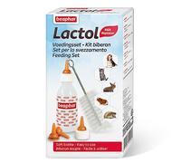 Beaphar - LACTOL - Pack biberon et tétines + Brosse à Nettoyer pour Nourrir Les Nouveau-nés/Animaux en Croissance - Biberon Souple & Facile à Utiliser - Contient 1 biberon, 6 tétines & 1 goupillon