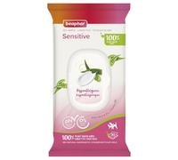 BEAPHAR - Lingettes Sensitive 100% végétales pour Chien et Chat - 98% Ingrédient naturels- Hypoallergéniques- À l'Aloe Vera et à la Pro-Vitamine B5- 0% parabène/alcool/parfum- pH neutre - 30 Lingettes