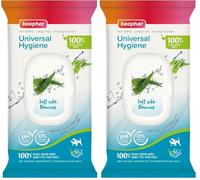 BEAPHAR - Lingettes Universelles 100% végétales pour Chien et Chat - 98% Ingrédient naturels - À l'Eau micellaire, à l'Aloe Vera et à la Pro-Vitamine B5 - 0% parabène/alcool - pH neutre - 30 Lingettes