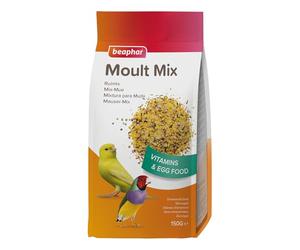 BEAPHAR - Mix-Mue, pâtée fortifiante pour Perruche, canari et Oiseau Exotique - Contient des vitamines, acides aminés et des minéraux - Idéal en période de mue - pour Leur Bien-être - 150g