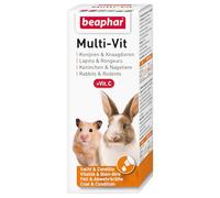 BEAPHAR - Multi-VIT, 12 vitamines pour Lapin et Rongeur - Contient 11 vitamines + Vitamine C - Renforce Le système immunitaire - Action bénéfique sur Les Dents & Les os - Vitalité & Bien-être - 50 ML