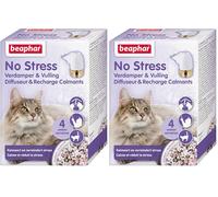 Beaphar - NO Stress - Diffuseur électrique calmant à la Valériane pour Chat - Réduit Le Stress et Les problèmes comportementaux sans dépendance ni Somnolence - 1 Prise + 1 Recharge - 4 semaines
