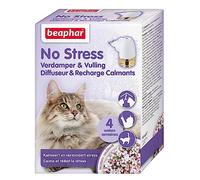 BEAPHAR - NO STRESS - Diffuseur électrique calmant à la Valériane pour chat - Réduit le stress et les problèmes comportementaux sans dépendance ni somnolence - 1 prise + 1 recharge - 4 semaines