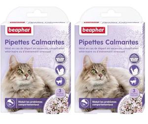 BEAPHAR - NO STRESS - Pipettes calmantes à la Valériane pour chat - Réduit le stress et les problèmes comportementaux sans dépendance ni somnolence - Prêt à l'emploi - 3 semaines d'action - 3 pipettes