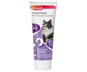 BEAPHAR - Pâte Anti Boules de Poils au Malt pour Chat - Aliment complémentaire - Favorise l'évacuation Naturelle des Boules de Poils - Meilleure santé intestinale - Malt & Bio-MOS - Tube 250 g