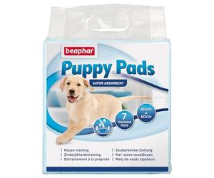Beaphar - Puppy Pads, tapis propreté pour chiot et chien - Tapis éducateur permettant d’enseigner la propreté aux animaux - Ultra-absorbant - Hygiène optimale - Pratique à utiliser - 7 tapis