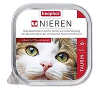 beaphar - Régime rénal pour Chats - Aliment Complet pour Soutenir Les Reins en Cas d'insuffisance rénale - Teneur réduite en phosphore - avec Huile de Saumon précieuse - Taurine - 1 x 100 g (Lot de 6)