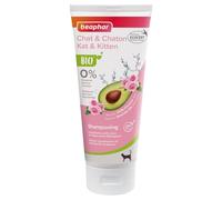 BEAPHAR - Shampoing Éco-certifié pour chat et chaton - Contient de l'Aloe Vera, de l'huile d'Avocat et de la Rose Bio - pH neutre - Sans parabène, sans silicone, sans colorant et sans alcool - 200 ML