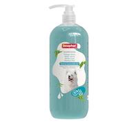 BEAPHAR - Shampooing Essentiel Pelage Blanc pour Chien - Extra-Doux - Pelage Brillant - Contient Extrait de Thé Vert et Aloe Vera - sans parabène ni Silicone - pH Neutre - Produit Vegan - 1L