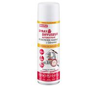 BEAPHAR - Spray & Diffuseur automatique insecticide habitat - Tue les insectes volants, rampants, les œufs et larves - Permet de traiter 160 m² - Action longue durée jusqu'à 6 mois - Flacon 500 ml