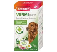 BEAPHAR - VERMIPURE - Comprimé hygiène digestive pour chien de moyenne à grande taille >15kg - Actifs naturels de plante - Lutte contre l'indigestion - Renforce le système immunitaire - 50 comprimés