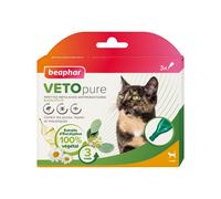 Beaphar VetoPure Pipettes Répulsives Antiparasitaires Chat 3 Pipettes