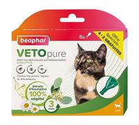 Beaphar Vetopure Pipette Répulsive Antiparasitaire Chat 4 unités + 2 Offertes