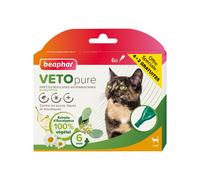 Beaphar VetoPure Pipettes Répulsives Antiparasitaires Pour Chat Boîte de 6