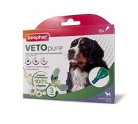 BEAPHAR - VETOPURE - Pipettes répulsives antiparasitaires pour grand chien (>30 kg) - 3 pipettes