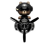 Bear Air, Rotating Clip, Vent Accessory, Head Shaker, Vehicle Perfume, Travel Companion, for Commuting Decor, Lightweight, PVC Material, Black, General Fit, Easy Installation