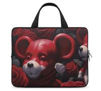 Bear Among The Roses - Housse pour ordinateur portable de 15 pouces - Housse de protection ultra fine et étanche avec dragonne