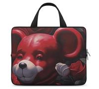 Bear Among The Roses - Housse pour ordinateur portable ultra fine et étanche de 10 pouces - Sac de protection portable avec dragonne