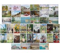 Bear and Bee 40 cartes postales imprimées dans différents styles de différents artistes célèbres (Claude Monet)