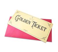 Bear and Bee Ticket doré pour écrire votre propre bon cadeau spécial de luxe de qualité qui fait une véritable impression (1 ticket doré)