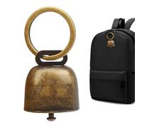 Bear Bell Vintage - Corne d'ours compacte pour les alertes extérieures, générateur de bruit de la faune avec un son de jingle puissant, accessoire à clip facile pour les sentiers de randonnée, accesso